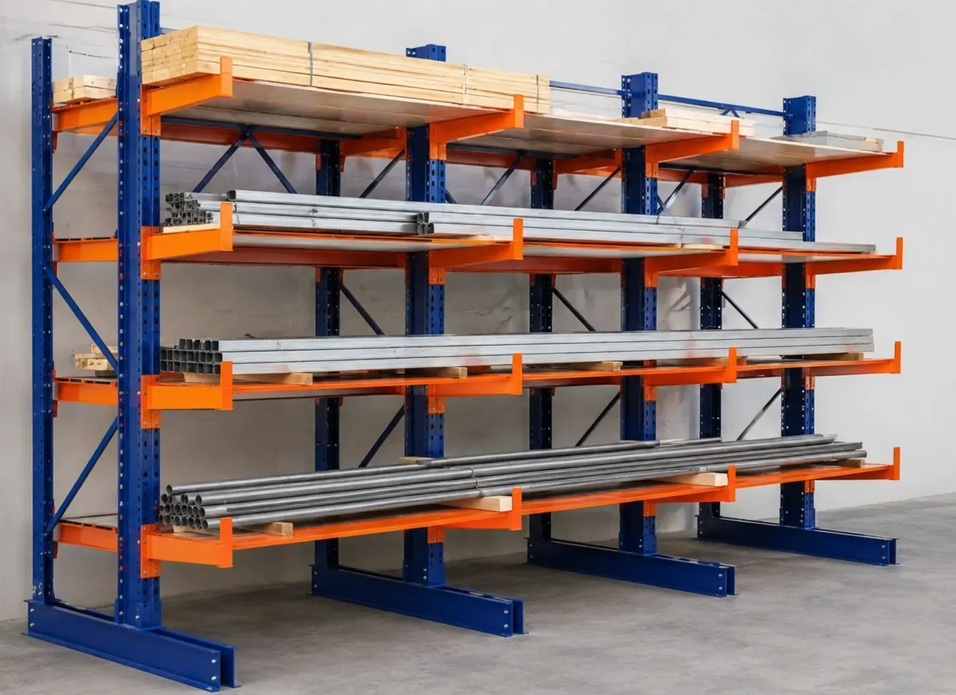 CANTILEVER RACKING WITH SHELVES